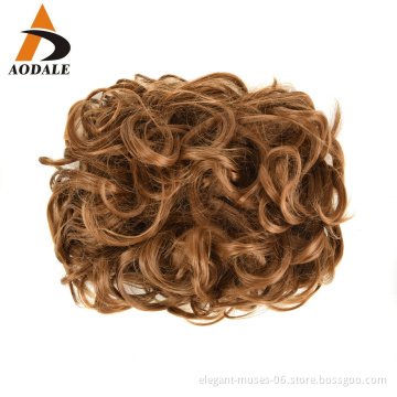 High Quality Fashion Heat Resistant Bun Afro messy kinky curly Synthetic extension wigs clip ponytail Scrunchies Chignon hair